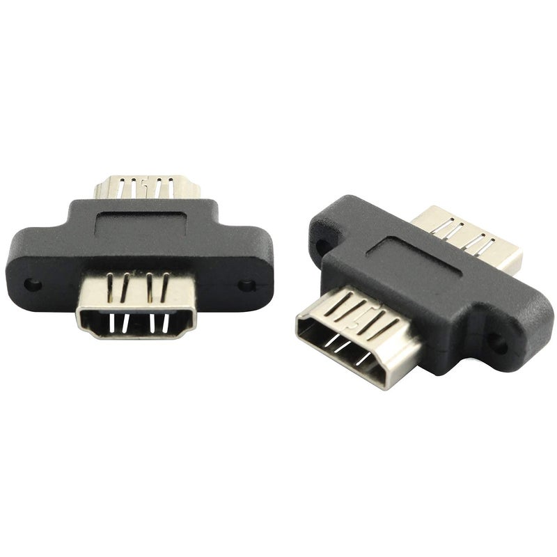 Longdex 2PCS HDMI Female to HDMI Female Screw Lock Panel Mount Extension Extender Coupler Adapter - Image 3